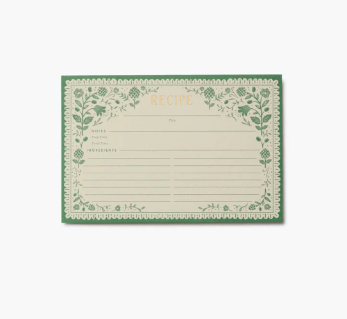 Rifle Paper Co. Home Artichoke Recipe Cards - Pack of 12