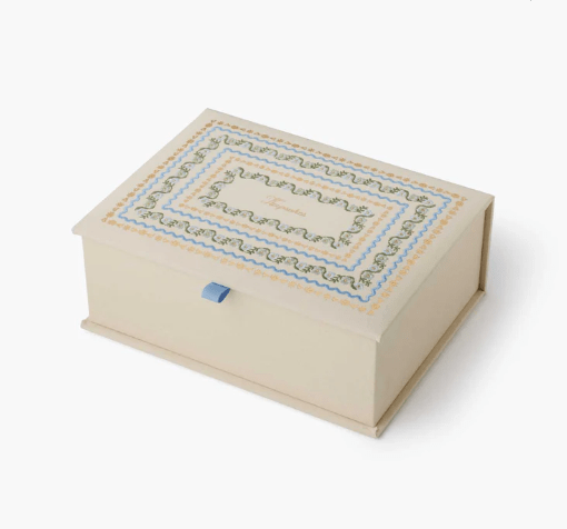 Rifle Paper Co. Home Delphine Large Embroidered Keepsake Box