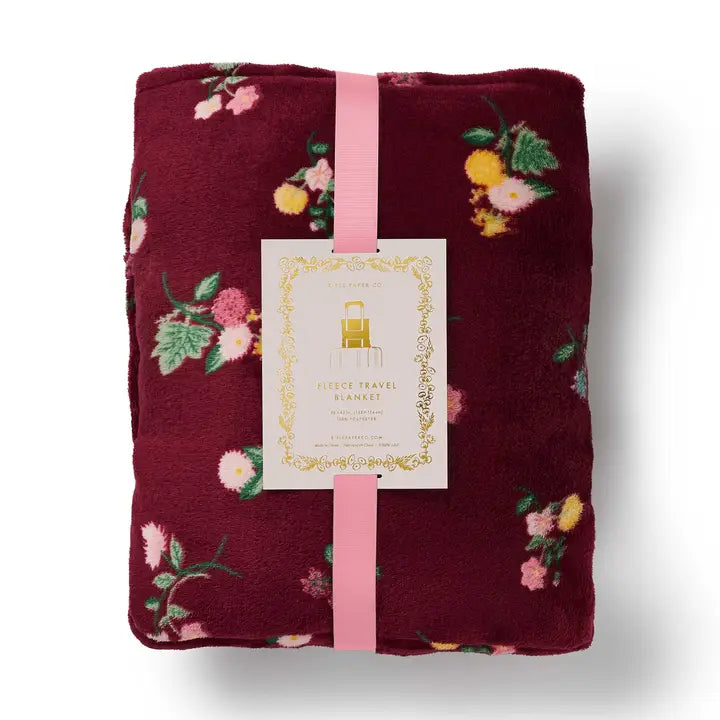 Rifle Paper Co. Home Ditsy Dahlia Travel Fleece Blanket