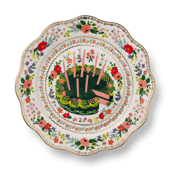 Rifle Paper Co. Home Floral Cake Celebration Plate