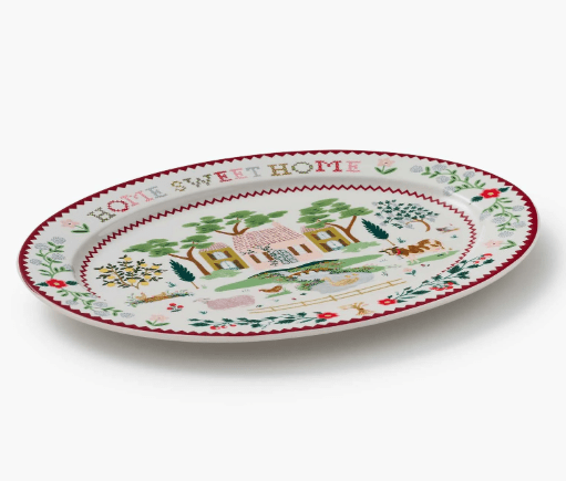 Rifle Paper Co. Home Home Sweet Home Large Porcelain Serving Platter