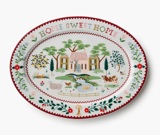 Rifle Paper Co. Home Home Sweet Home Large Porcelain Serving Platter