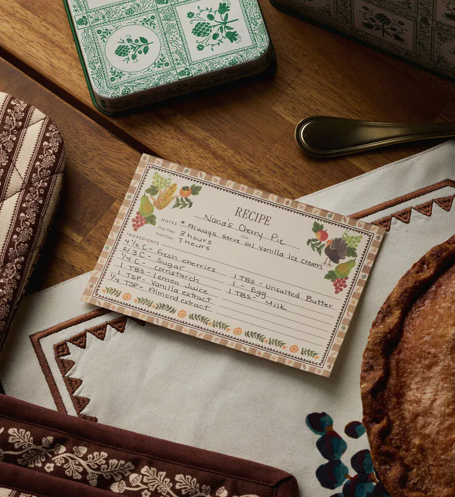 Rifle Paper Co. Home Pack of 12 Harvest Recipe Cards