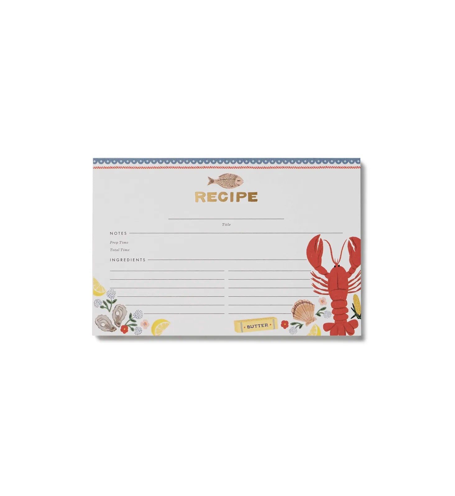 Rifle Paper Co. Home Pack of 12 Seaside Recipe Cards
