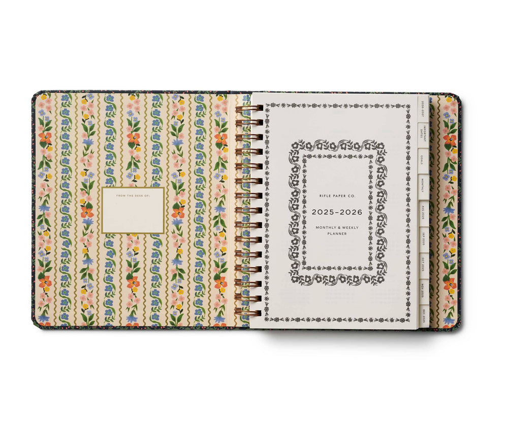 Rifle Paper Co. Paper 2025-2026 Wildwood 17-Month Academic Covered Spiral Planner