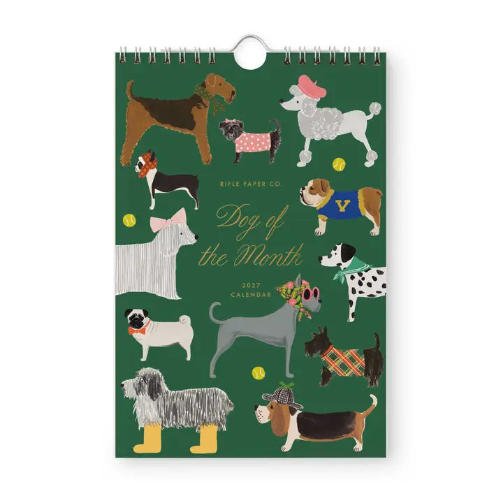 Rifle Paper Co. Paper 2027 Dog of the Month Kitchen Calendar