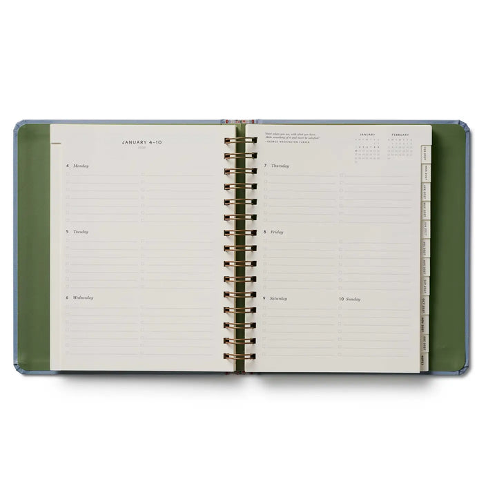 Rifle Paper Co. Paper 2027 Paisley 17-Month Academic Covered Spiral Planner