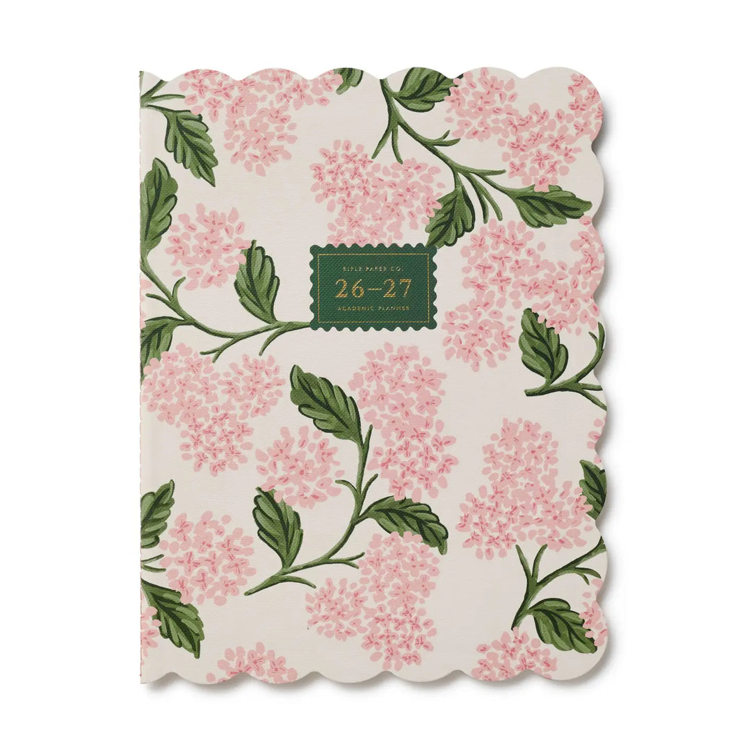 Rifle Paper Co. Paper 2027 Pink Hydrangea 12-Month Academic Appointment Notebook