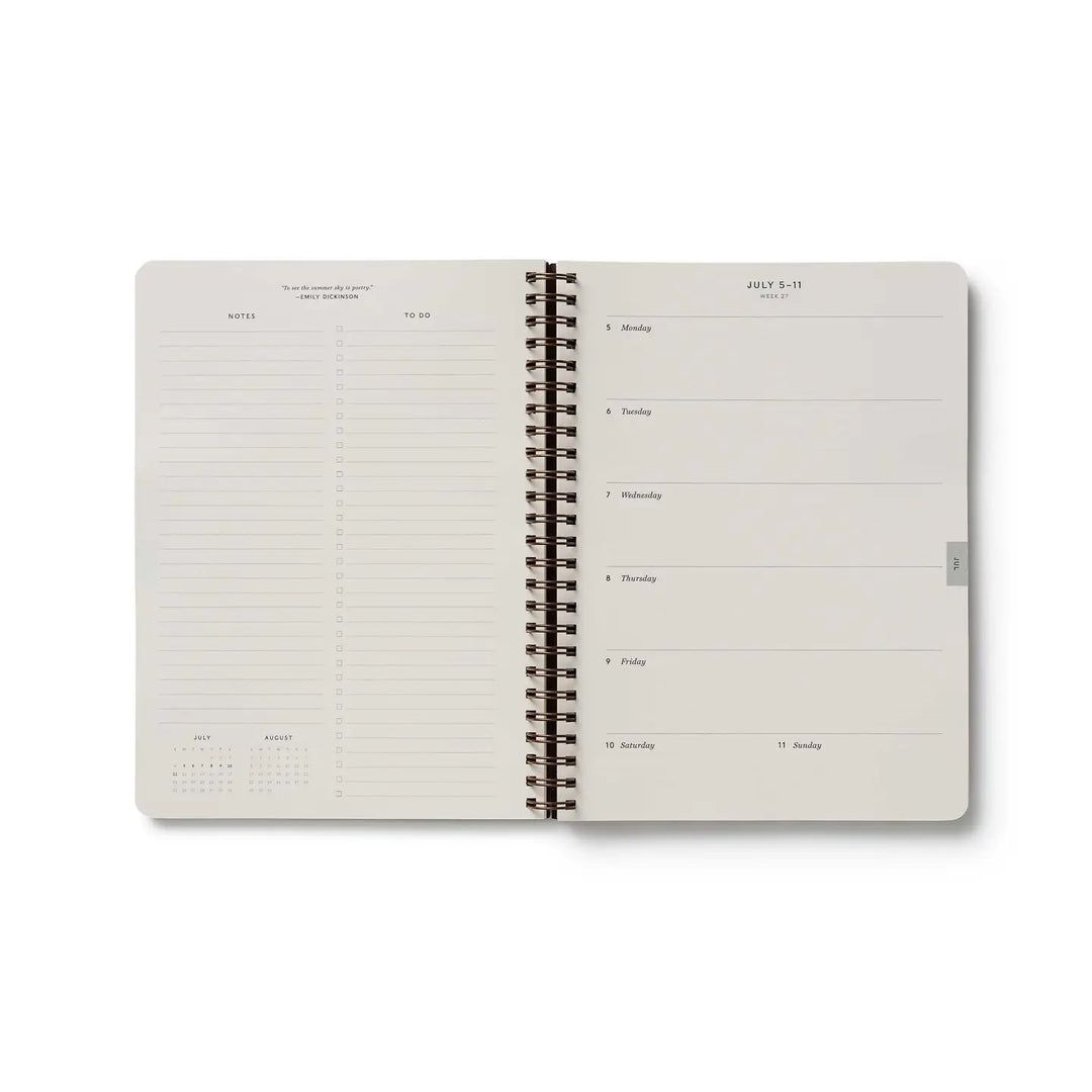Rifle Paper Co. Paper 2027 Sage Hydrangea 12-Month Softcover Spiral Planner