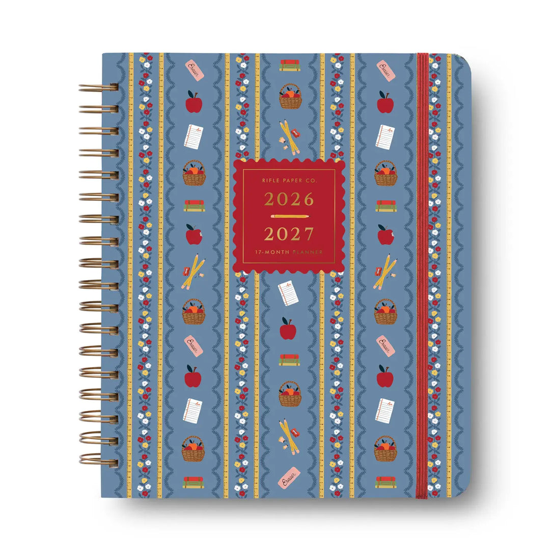 Rifle Paper Co. Paper 2027 Schoolhouse 17-Month Academic Hardcover Spiral Planner