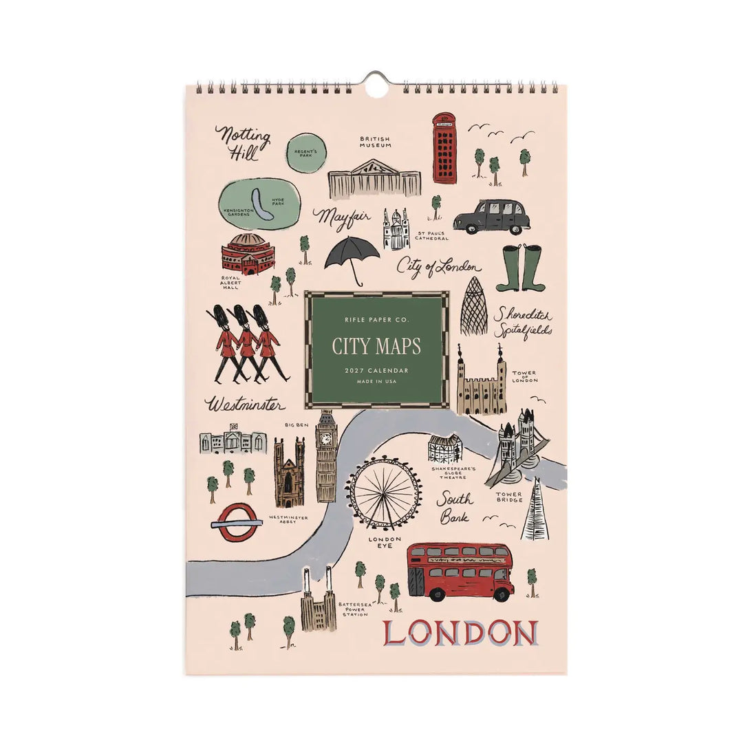 Rifle Paper Co. Paper 2027 Travel Sketches Wall Calendar