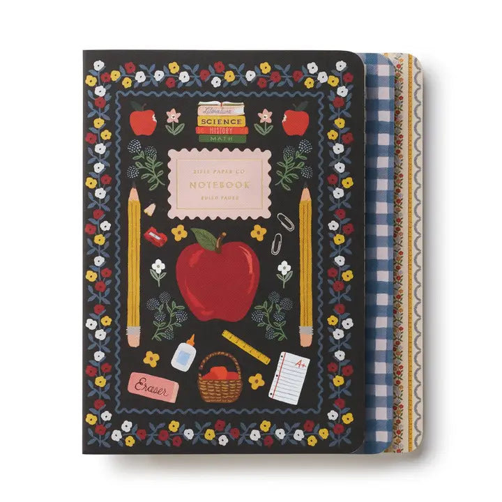 Rifle Paper Co. Paper Assorted Set of 3 Schoolhouse Notebooks