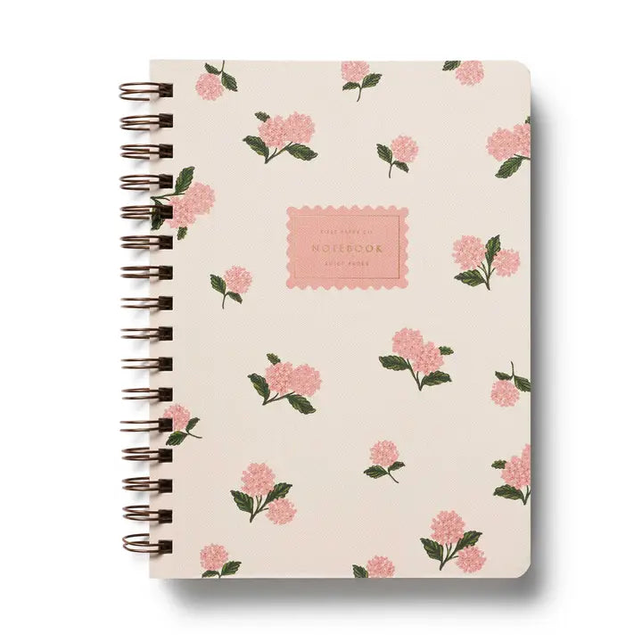 Rifle Paper Co. Paper Pink Hydrangea Spiral Notebook