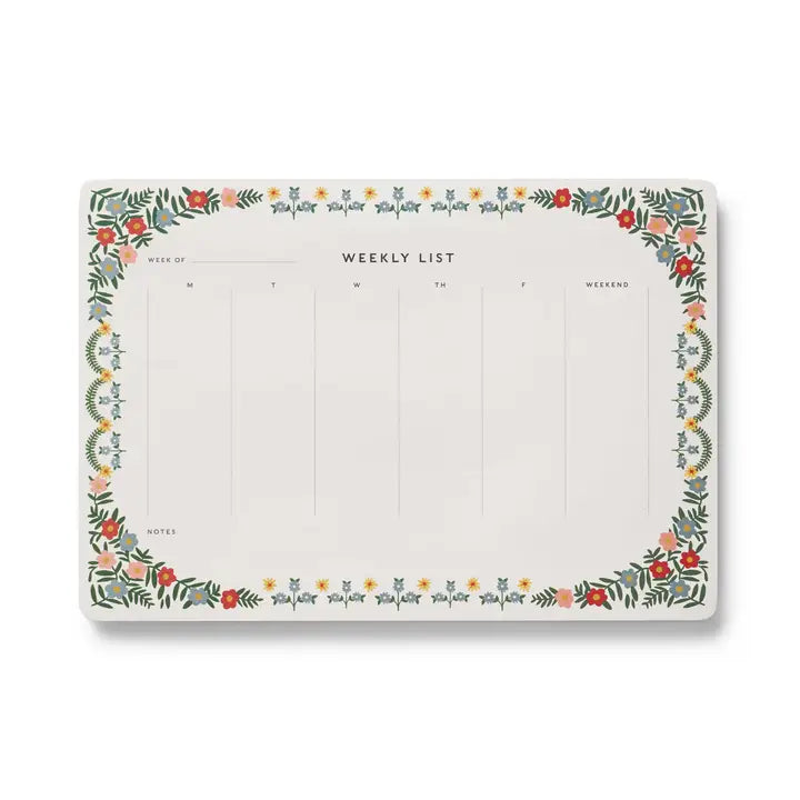Rifle Paper Co. Paper Rosette Weekly Desk Pad