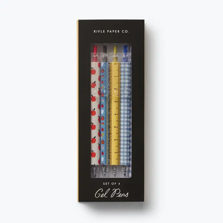 Rifle Paper Co. Paper Schoolhouse Gel Pen Set of 4