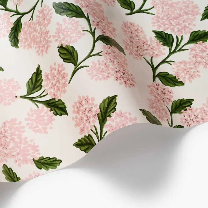 Rifle Paper Co. Party Pink Hydrangea Continuous Roll