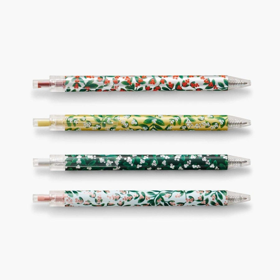 Rifle Paper Co. Pen Mistletoe Metallic Gel Pen Set of 4