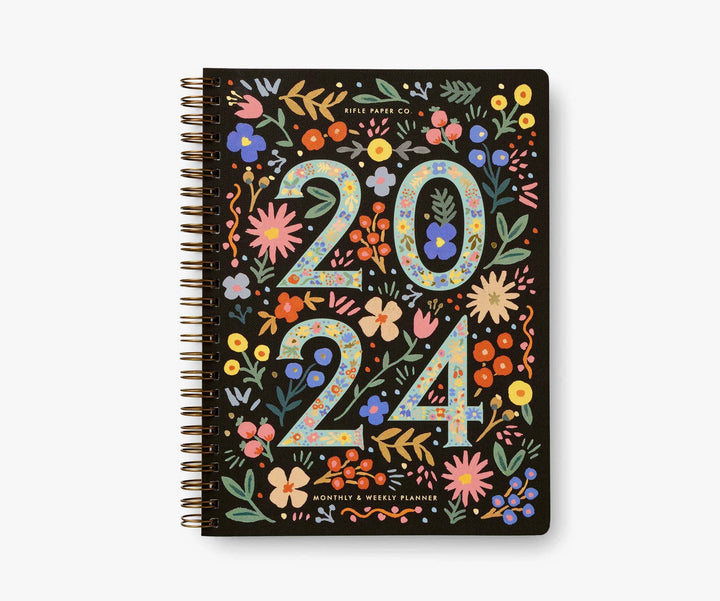 Rifle Paper Co. Planner 2024 Flores 12-Month Softcover Spiral Planner