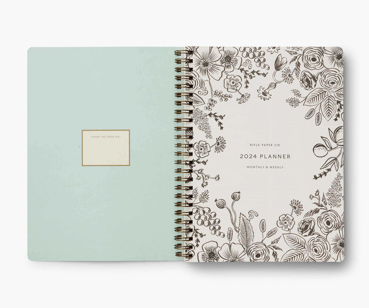 Rifle Paper Co. Planner 2024 Flores 12-Month Softcover Spiral Planner