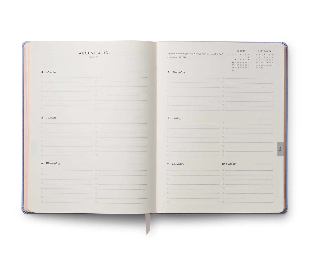 Rifle Paper Co. Planner 2025 English Rose 12-Month Bookbound Planner