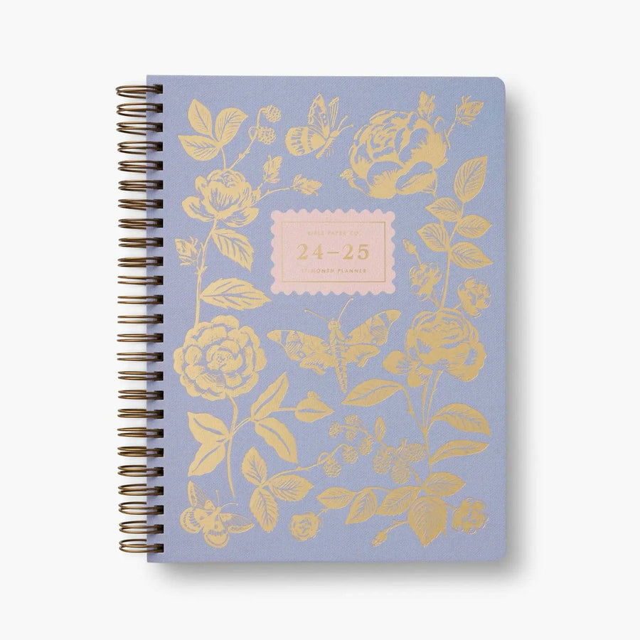 Rifle Paper Co. Planner 2025 English Rose 17-Month Academic Softcover Spiral Planner