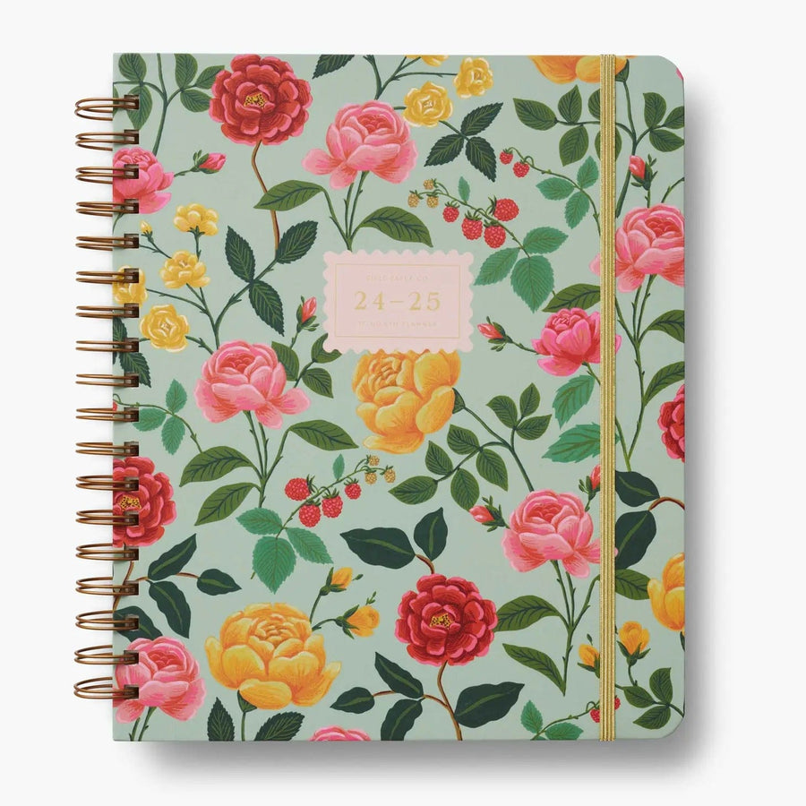 Rifle Paper Co. Planner 2025 Roses 17-Month Hardcover Spiral Planner