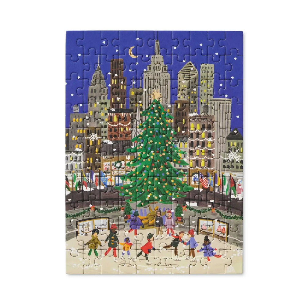 Rifle Paper Co. Puzzle Holiday On Ice Mini Jigsaw Puzzle