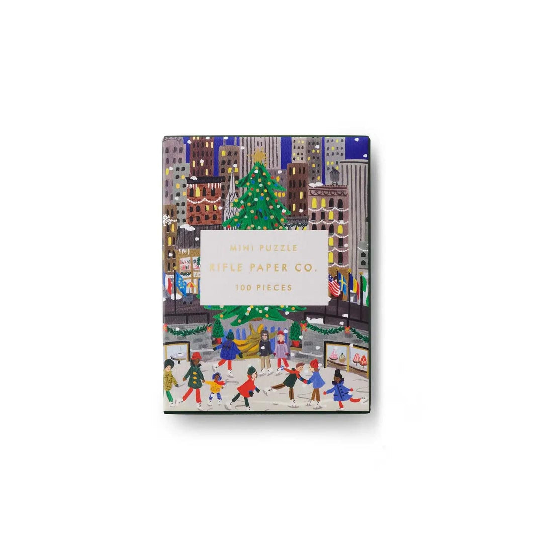 Rifle Paper Co. Puzzle Holiday On Ice Mini Jigsaw Puzzle