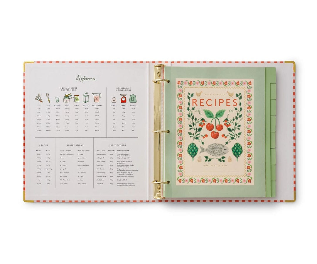 Rifle Paper Co. Recipe Book Cherry Farm Recipe Binder