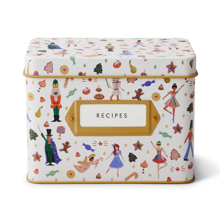 Rifle Paper Co. Recipe Box Nutcracker Sweets Recipe Tin