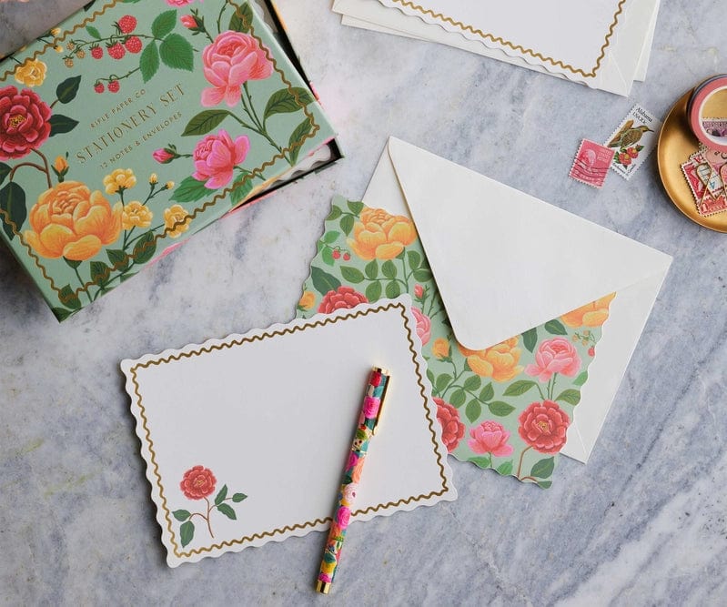 Rifle Paper Co. Stationery Set Roses Stationery Set