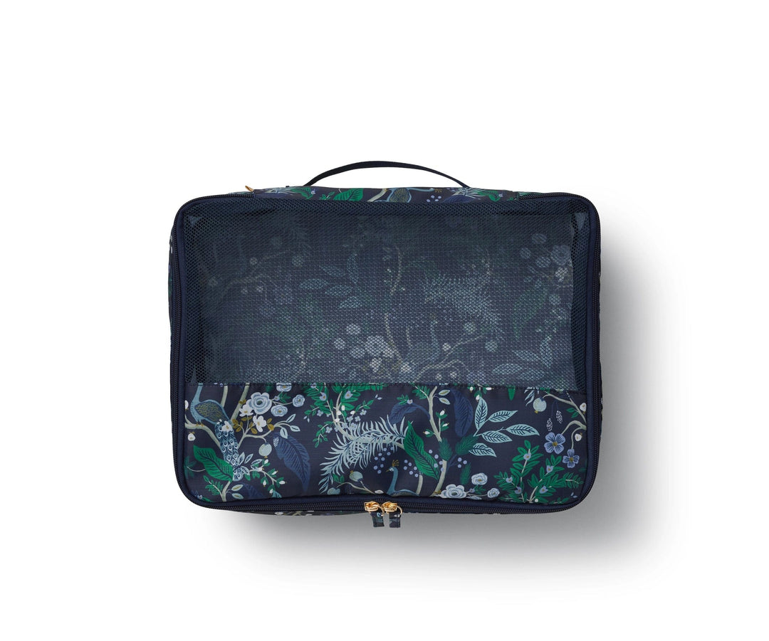 Rifle Paper Co. Travel Peacock Packing Cube Set