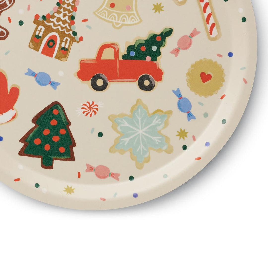 Rifle Paper Co. Tray Christmas Cookies Round Serving Tray