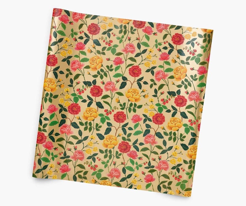 Rifle Paper Co. wrapping paper Roses Continuous Wrapping Roll