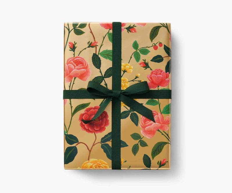 Rifle Paper Co. wrapping paper Roses Continuous Wrapping Roll