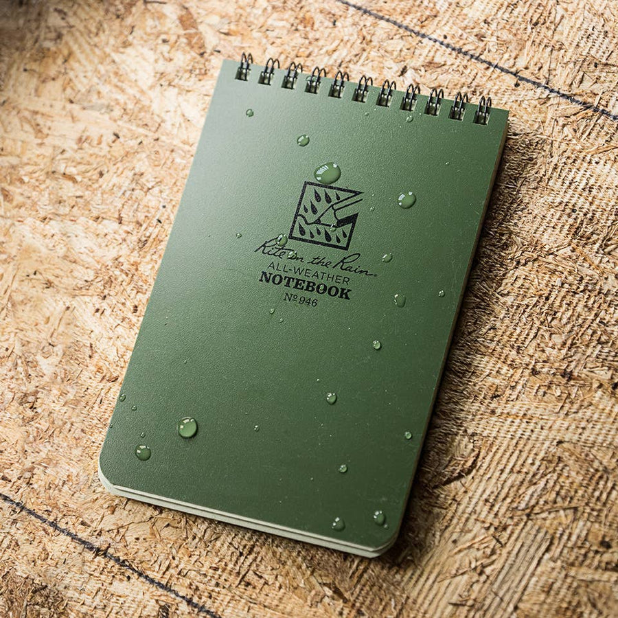 Rite in the Rain Notebooks & Notepads Green Rite in the Rain 4" x 6" Top-Spiral Notebook