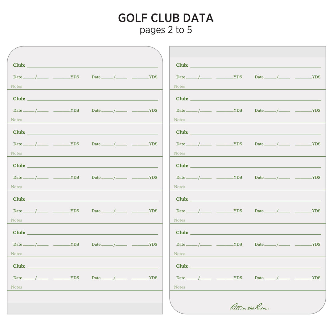 Rite in the Rain Notebooks & Notepads Rite in the Rain Golf Notebook, 3.5" x 6"