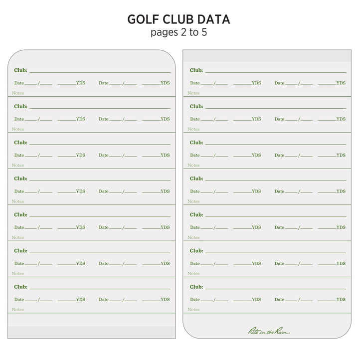 Rite in the Rain Notebooks & Notepads Rite in the Rain Golf Notebook, 3.5" x 6"