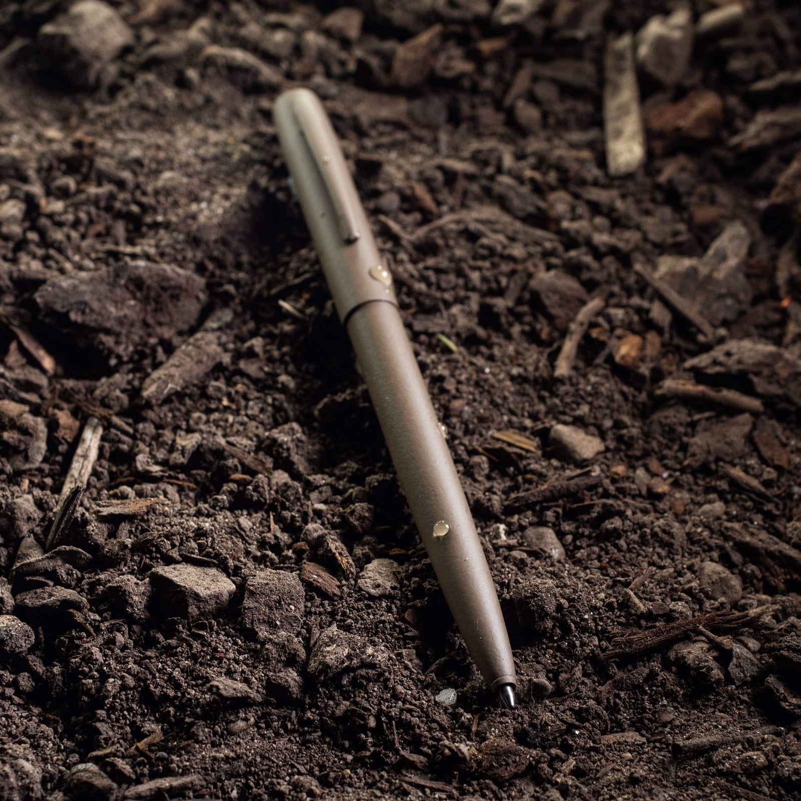 Rite in the Rain Paper Rite in the Rain All-Weather Metal Clicker Pen, Dark Tan