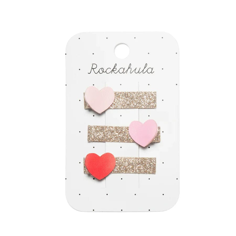 Rockahula Hair Accessories Heartbreaker Glitter Bar Clips