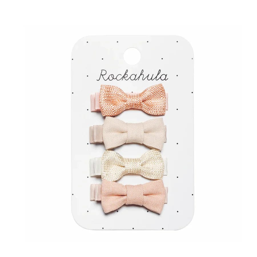 Rockahula Hair Accessories Linen Mini Bow Clips