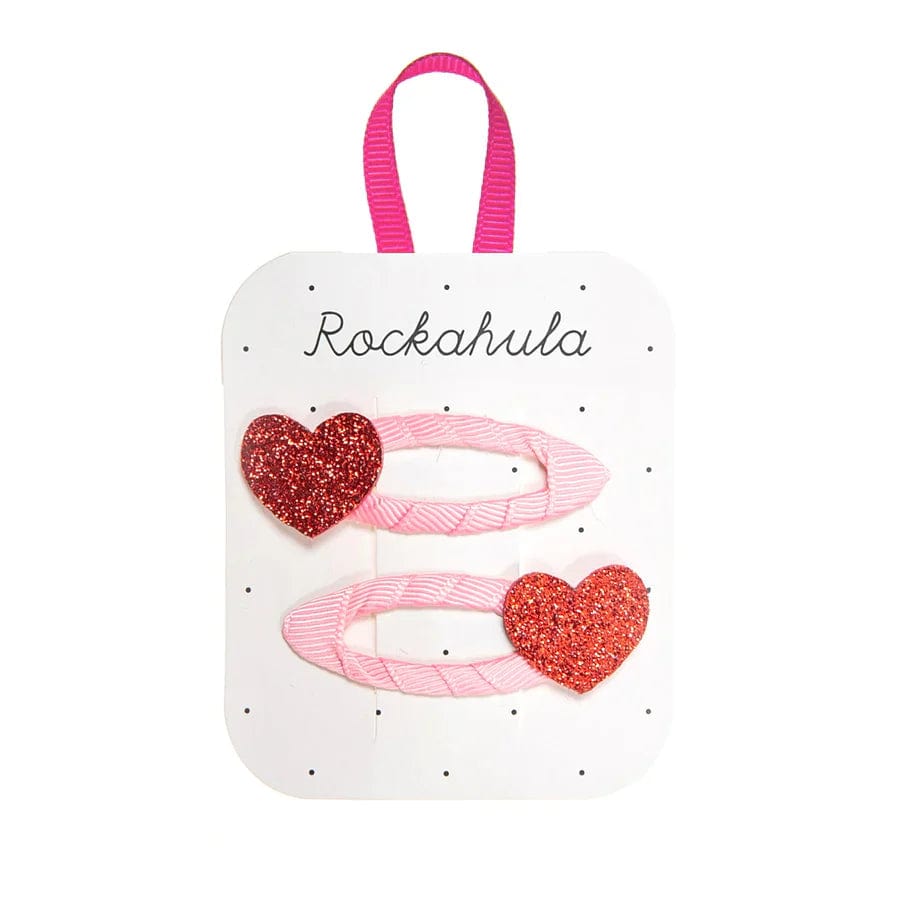 Rockahula Hair Accessories Love Heart Glitter Clips