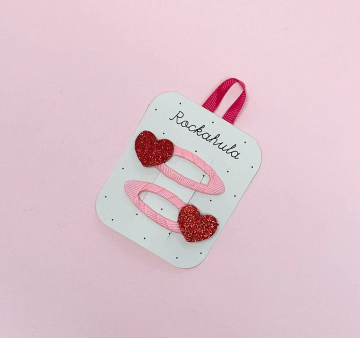 Rockahula Hair Accessories Love Heart Glitter Clips