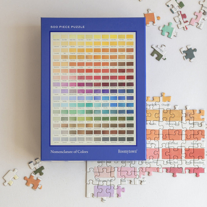 Roomytown Gifts 500-Piece Rectangular Jigsaw Puzzle - Nomenclature of Colours