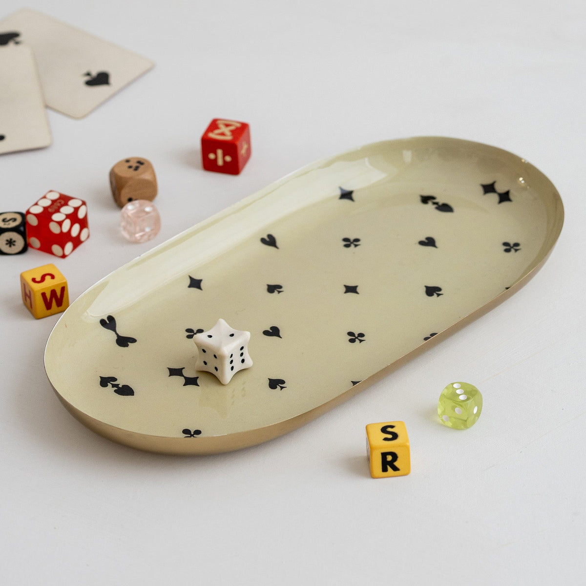 Roomytown Home Oval Enamel Tray - House of Suits