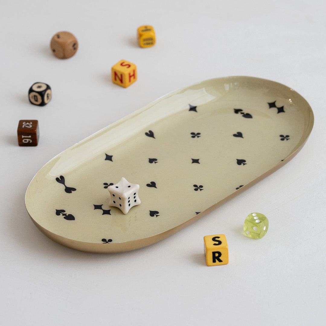 Roomytown Home Oval Enamel Tray - House of Suits