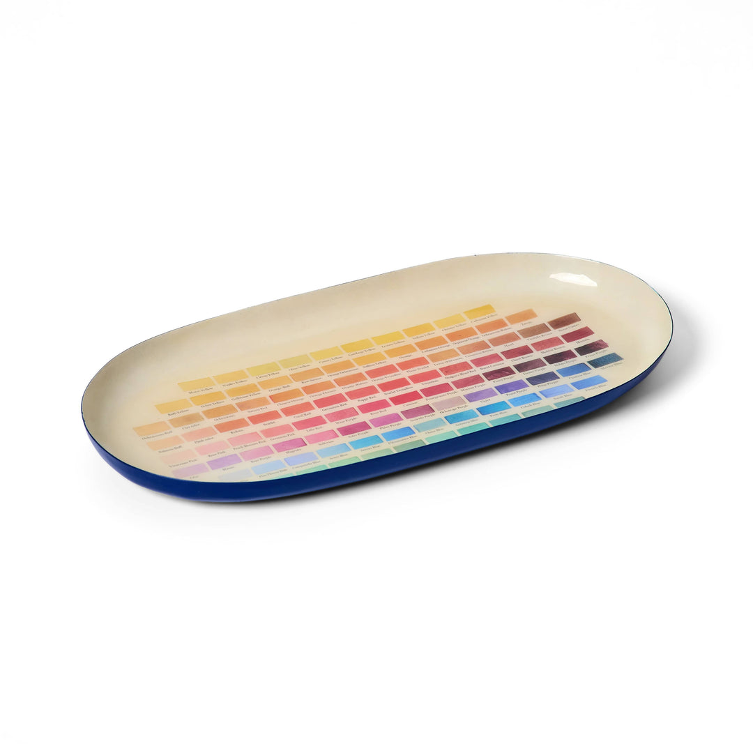 Roomytown Home Oval Enamel Tray - Nomenclature of Colors