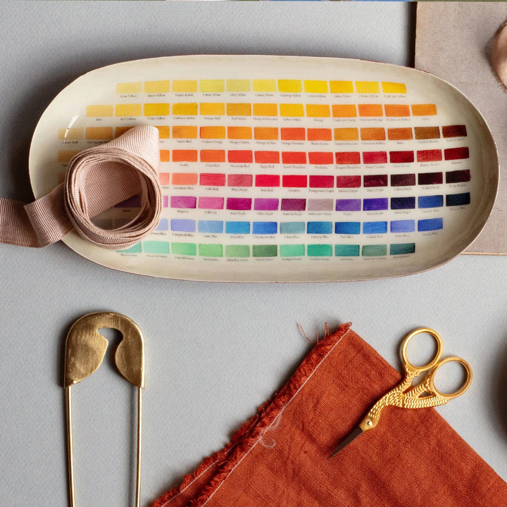 Roomytown Home Oval Enamel Tray - Nomenclature of Colors
