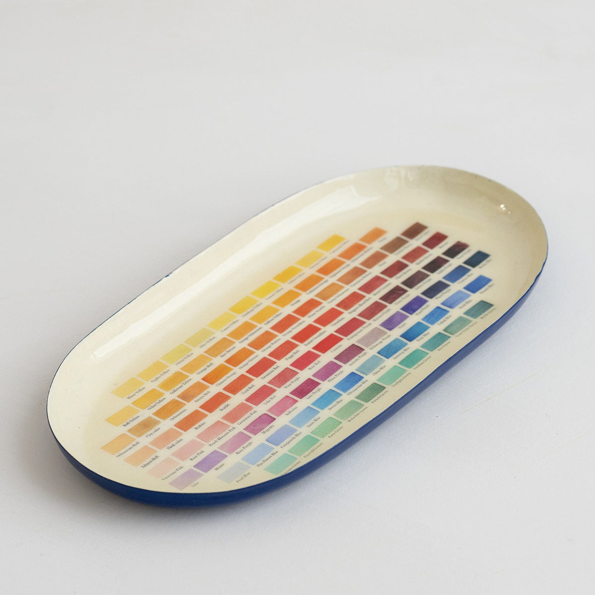 Roomytown Home Oval Enamel Tray - Nomenclature of Colors