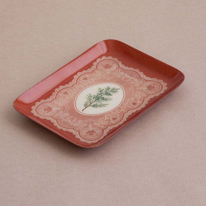 Roomytown Home Rectangular Enamel Tray - Juniper Lace